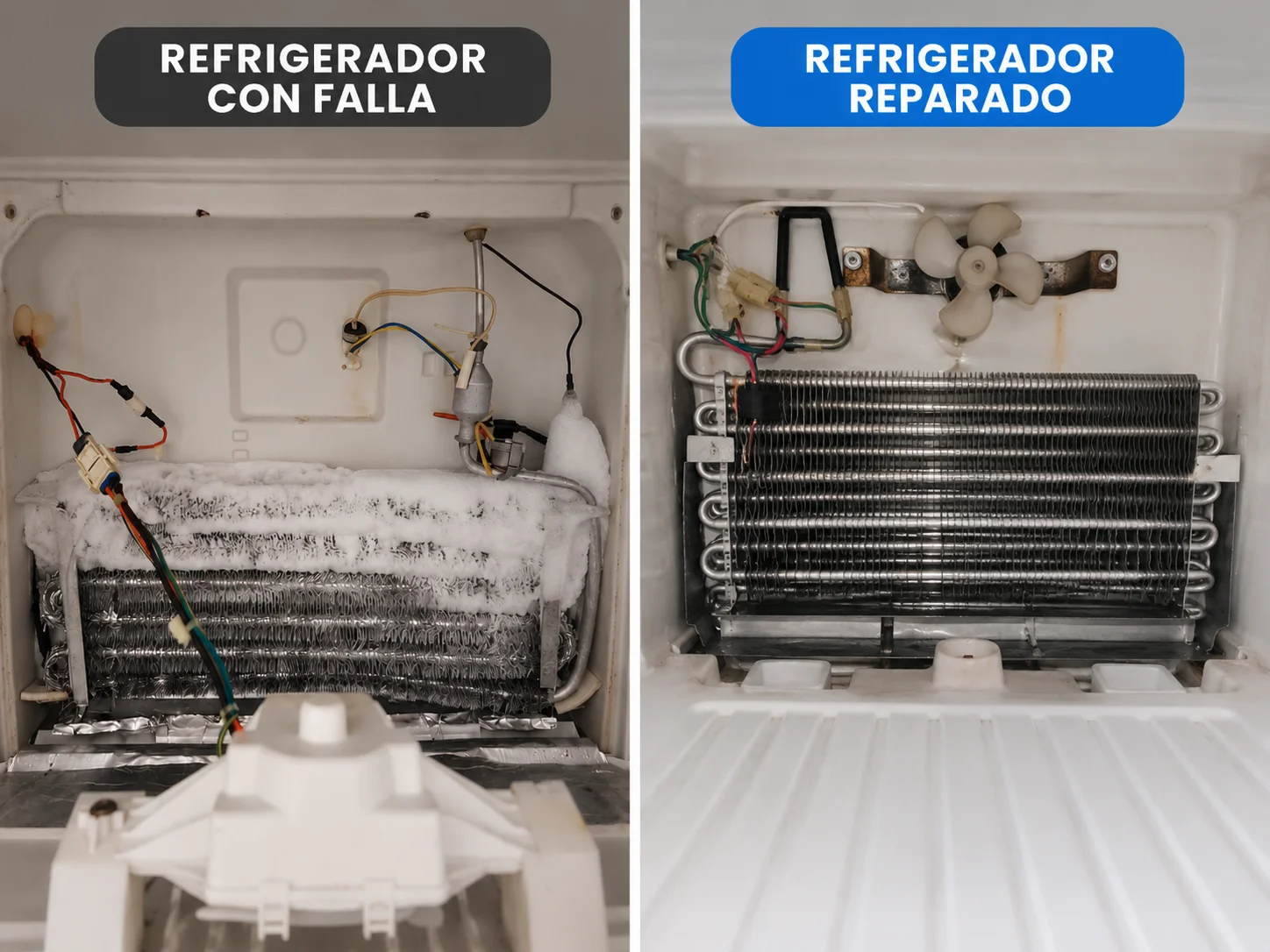 Diagnóstico y reparación de refrigerador realizado por Técnicos Palacios